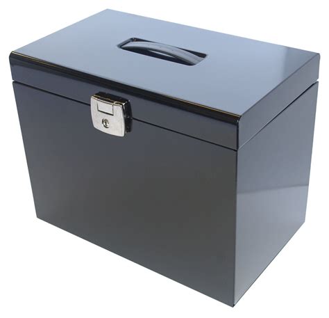 locking steel file box|lockable metal document box.